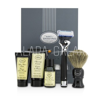 THE ART OF SHAVING Lexington Collection Power Shave Set: Razor + Brush + Pre Shave Oil + Shaving Cream + After Shave Balm - Without Battery